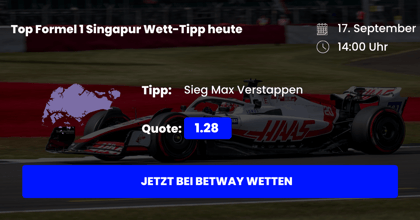 Formel 1 Wett-Tipps Singapur: Max Verstappen ist der Favorit
