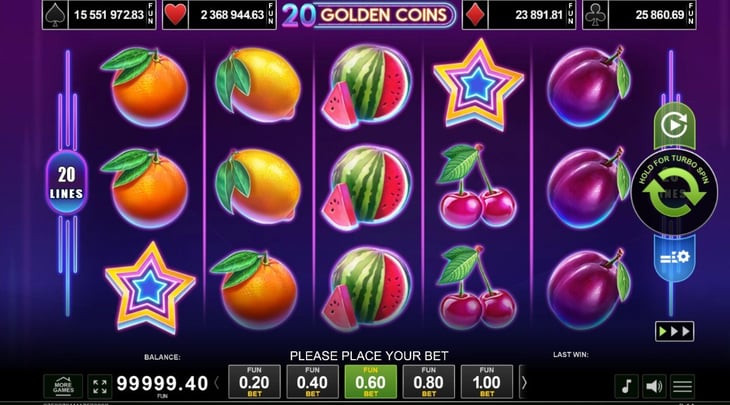 20 golden coins slot gratis amusnet
