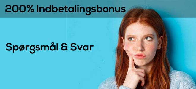 ofte stillede spørgsmål om 200% indbetalingsbonus