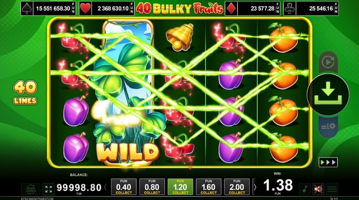 40 Bulky Fruits Amusnet slot romania pacanele