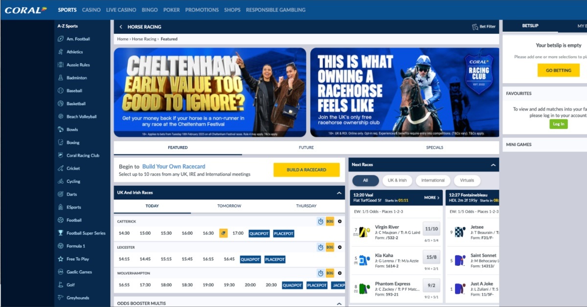 Coral Racing Features