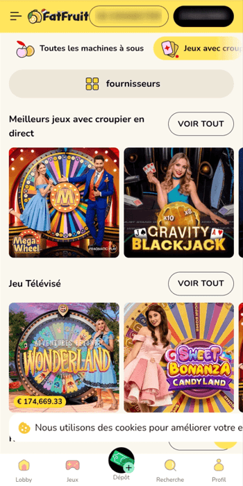 Crusino Casino sur Mobile