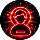 red outline of user profile