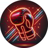 red and black boxing glove