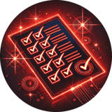 sheet of paper with multiple checkmarks