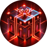 red and black glowing present