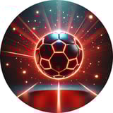 red and black soccer ball