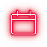 glowing red calendar