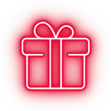 red glowing gift box