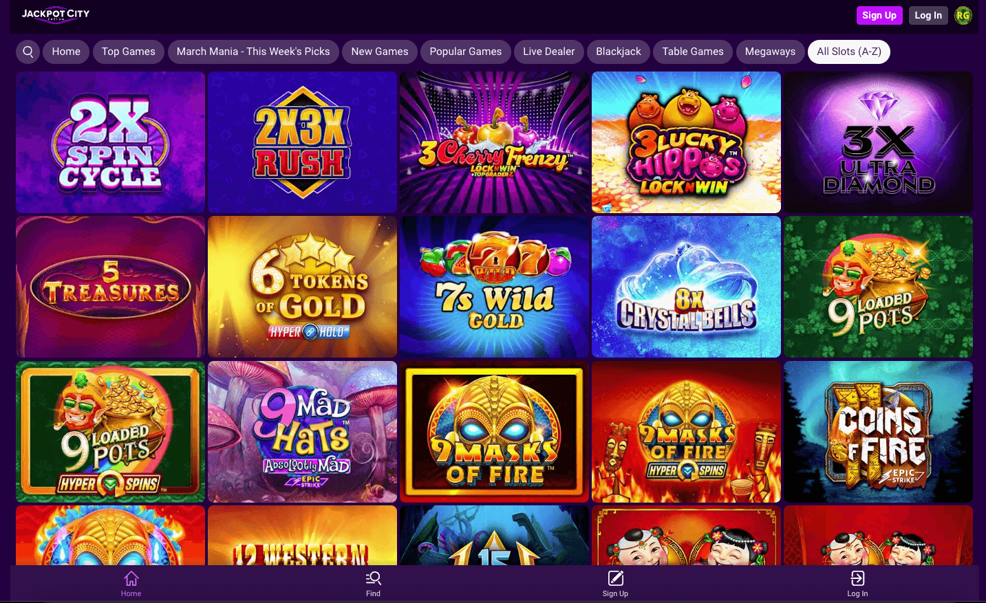 Jackpot City Casino Games