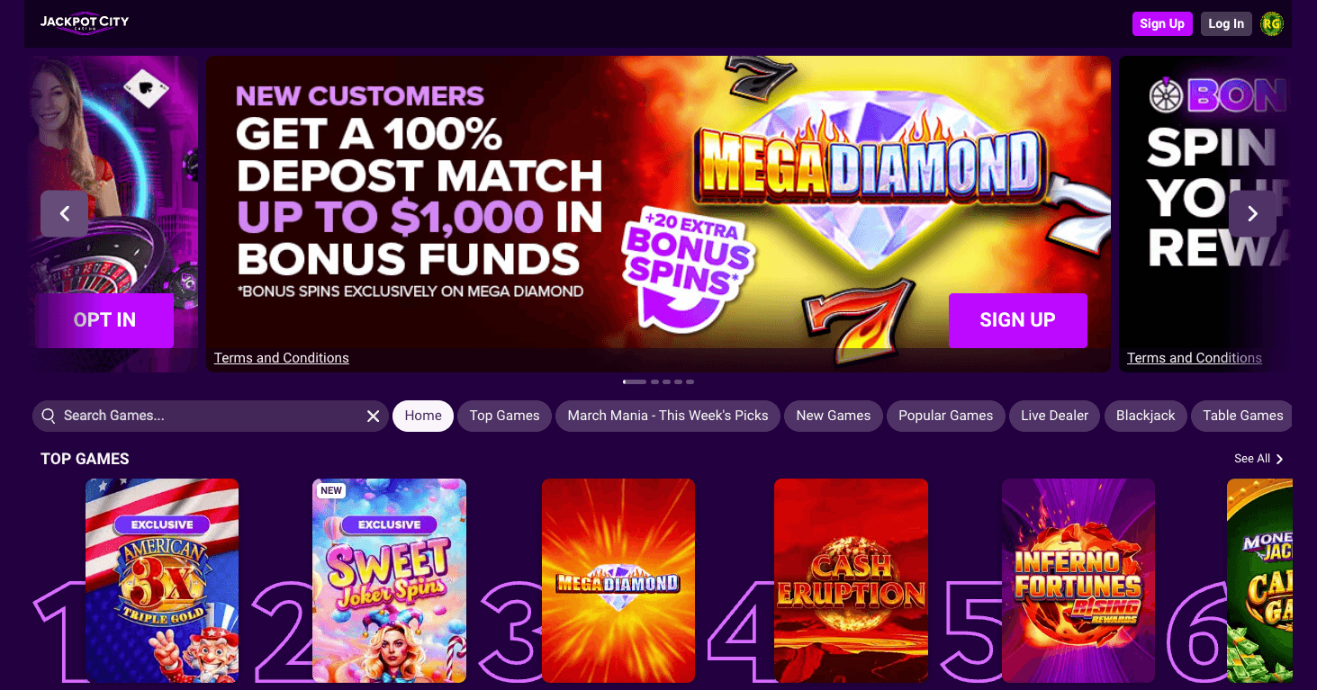 Jackpot City Welcome Offer