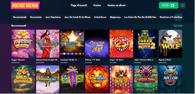 Rocket Riches Casino Lobby