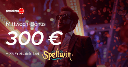 SpellWin Casino Mittwoch-Bonus – 300 € + 75 Freispiele sichern!