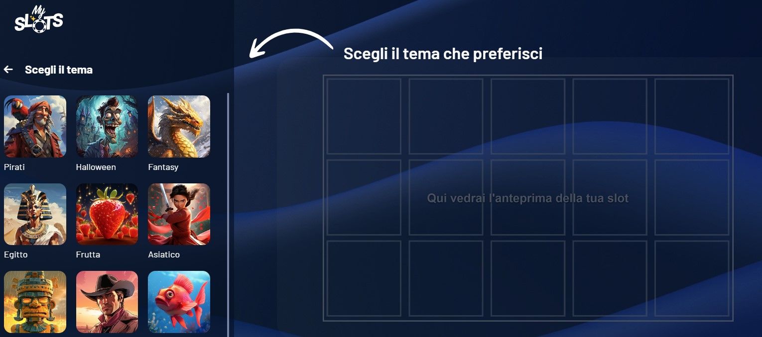 Creare una Mys Slot 1 step