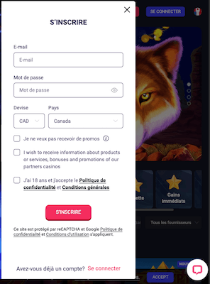 Woo Casino inscription